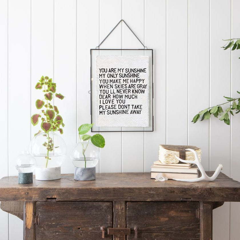 Handmade Paper Print You Are My Sunshine 12
