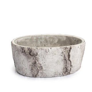 ***Medium Shallow Cement Pot with Rounded Bottom 9" x 9" x 4"