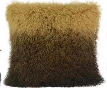 Gold faux outlet fur pillow