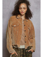 Pocket Front Corduroy Trucker Jacket