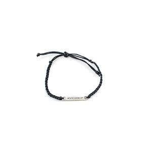 ***Never Grow Up Braided Bracelet - Adjustable