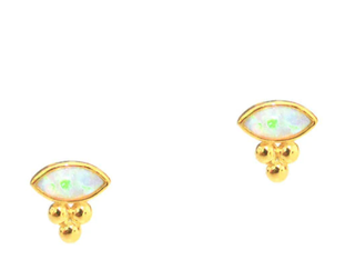 East/West Opal Marquise Studs