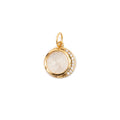 ***Rainbow Moonstone and Crescent Moon Charm - 0.4"