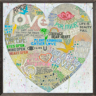 Choose Love - White - (Grey Wood) - Art Print