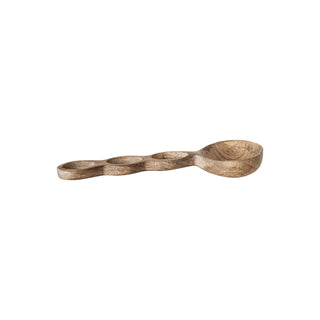 Carved Mango Wood Spoon with Circle Cut-Out Handle