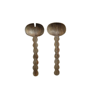 Salad Servers w/ Scalloped Handle, S/2