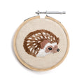 Small Animals Embroidery Hoop Collection -Hedgehog- 4” Diameter