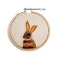 Small Animals Embroidery Hoop Collection -Rabbit- 4” Diameter
