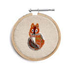Fox Small Embroidery Hoop Collection - 4"