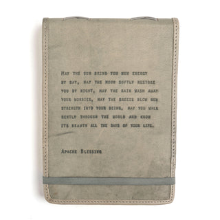 Large Apache Blessing Leather Journal in Sage