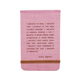 I Believe In Pink (Audrey Hepburn) Fabric Notebook