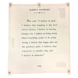 Canvas Wall Hanging - Audrey Hepburn - 46” x 57