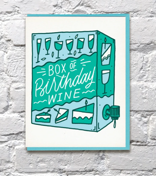 Box Wine Birthday Greeting Card