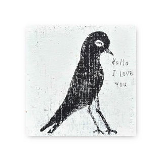 Black Bird Hello I Love You - Art Tile Collection