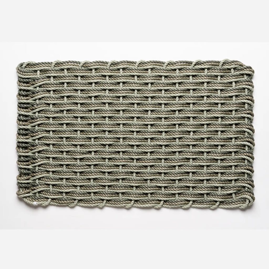 Sage + Mushroom + Blue Spruce Triple Weave Doormat