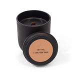 ***Hey You Wood Wick Matte Black Candle Matte Black