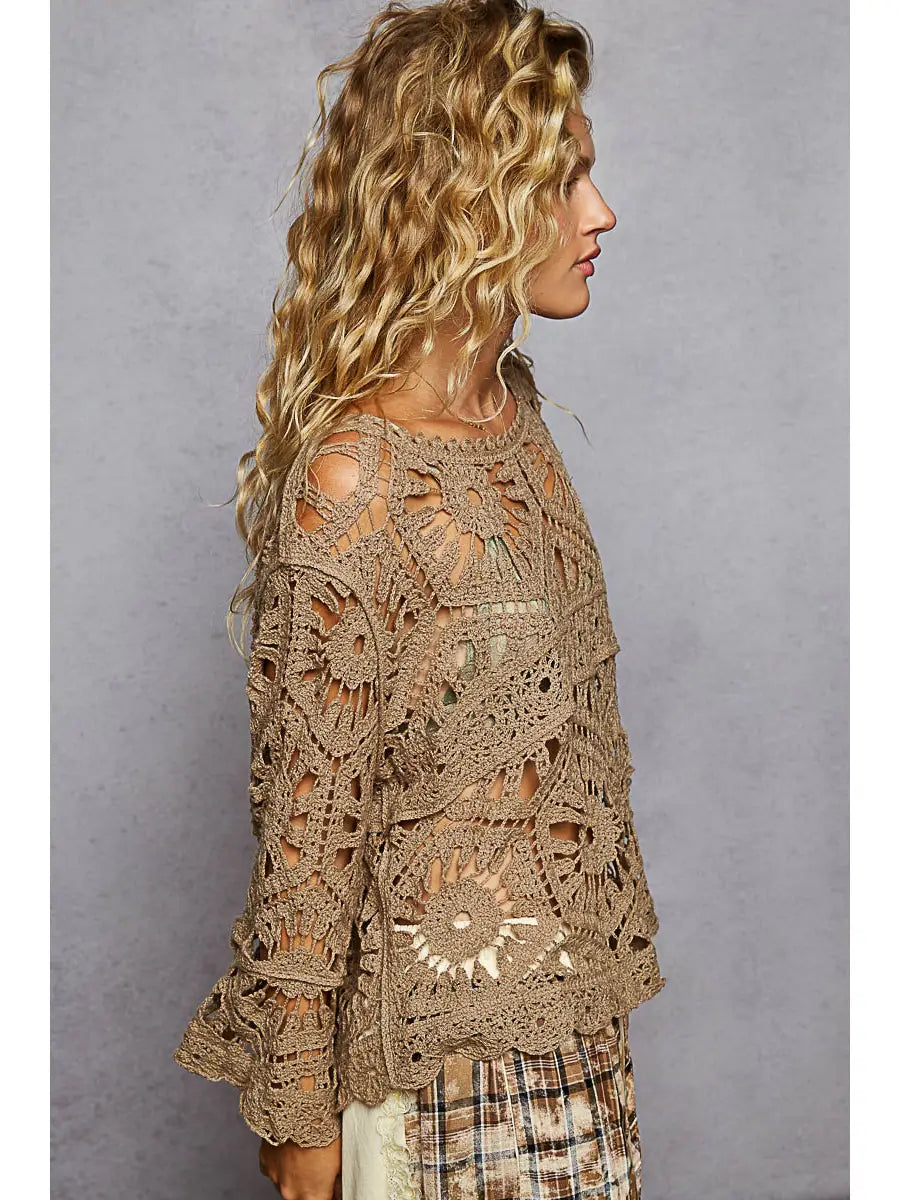 Round Neck Crochet Top