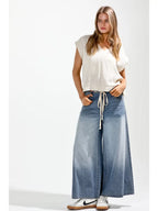 Ombre Dyed Wide Denim Pants