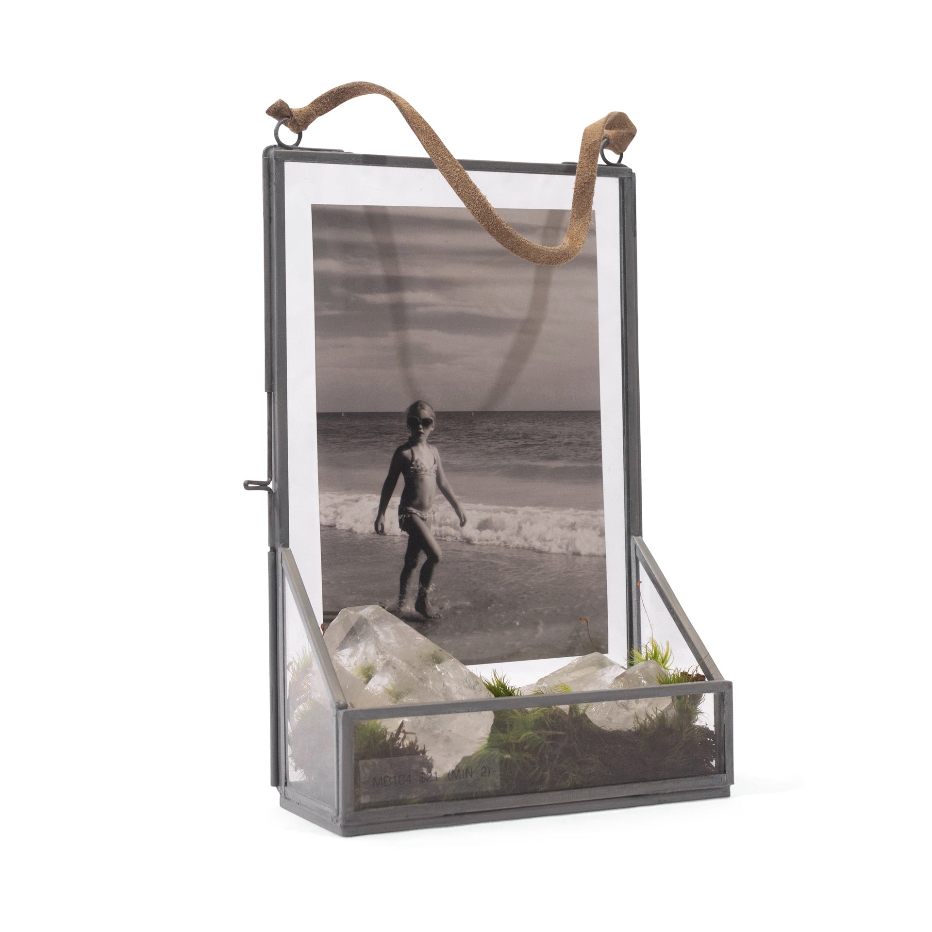 ***Hanging Glass and Zinc Memory Box - 8" x 5" x 2"