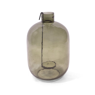 ***Large Green Hurricane Votive Tea Light Candle Holder Green 7" x 11"