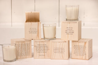 May today there be peace within - Blessing Candle with Engraved Wood Box 7.75oz