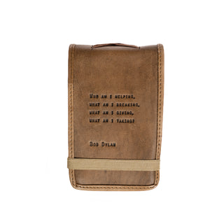 ***Mini Bob Dylan Leather Journal - 4"X6"