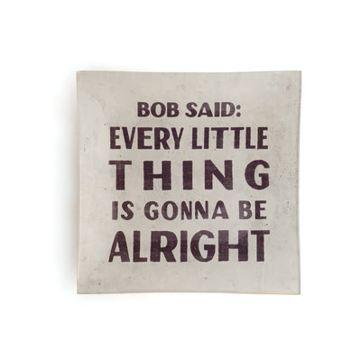 Small Square Rock & Roll Decoupage Plate