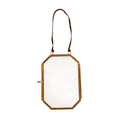 Brass  Hanging Octagon Photo Frame - 3.75” x 5.5”