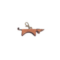 Chocolate Leather Dachshund Keychain