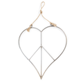 Hanging Metal & Jute Heart Peace Sign 36" x 36"