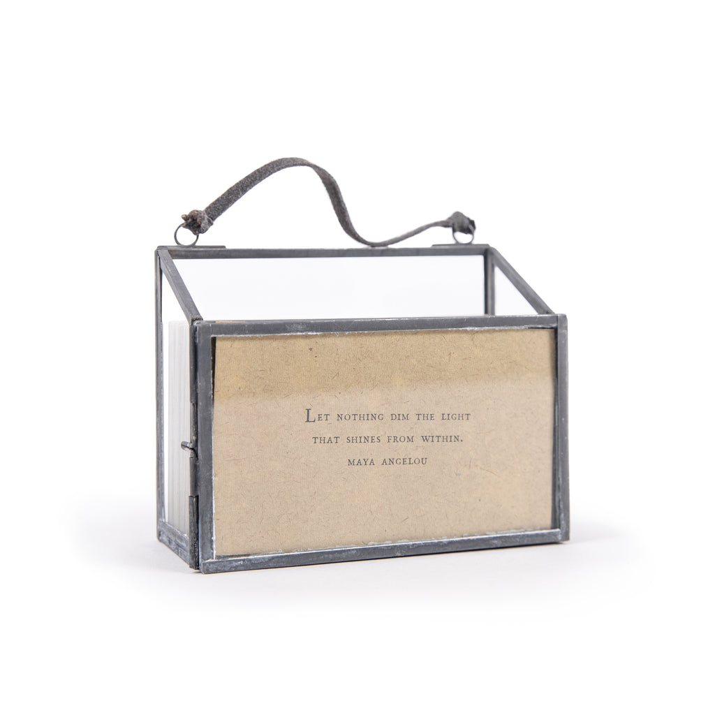 Zinc Frame Horizontal Holder for 50 Gathered Thoughts
