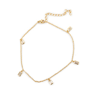 ***Multi Baguette Anklet - 8.5" 8.5"