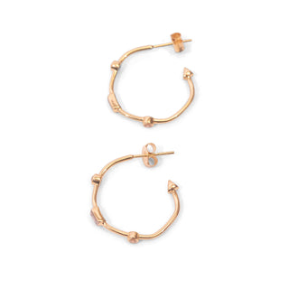 ***White Topaz Baguette Hoops - Gold Plated Brass