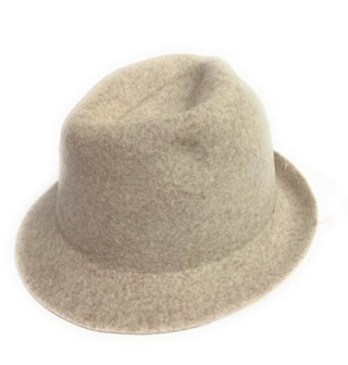 **Brush Boiled Wool Fedora-Oatmeal