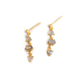 Labradorite Gold Plated Drop Studs