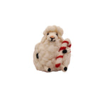 Fat Festive Sheep with Candy Cane Felt Ornament