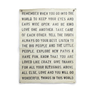 Remember When Hand Painted Wall Hanging 36" x 48" (size will vary)