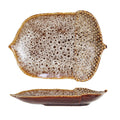 Stoneware Acorn Shaped Plate, Large 8-1/4"L
