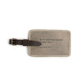 Cheshire Cat Leather Luggage Tag - Stone