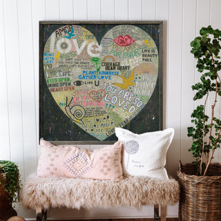 Choose Love - Black - (Grey Wood)-  Art Print