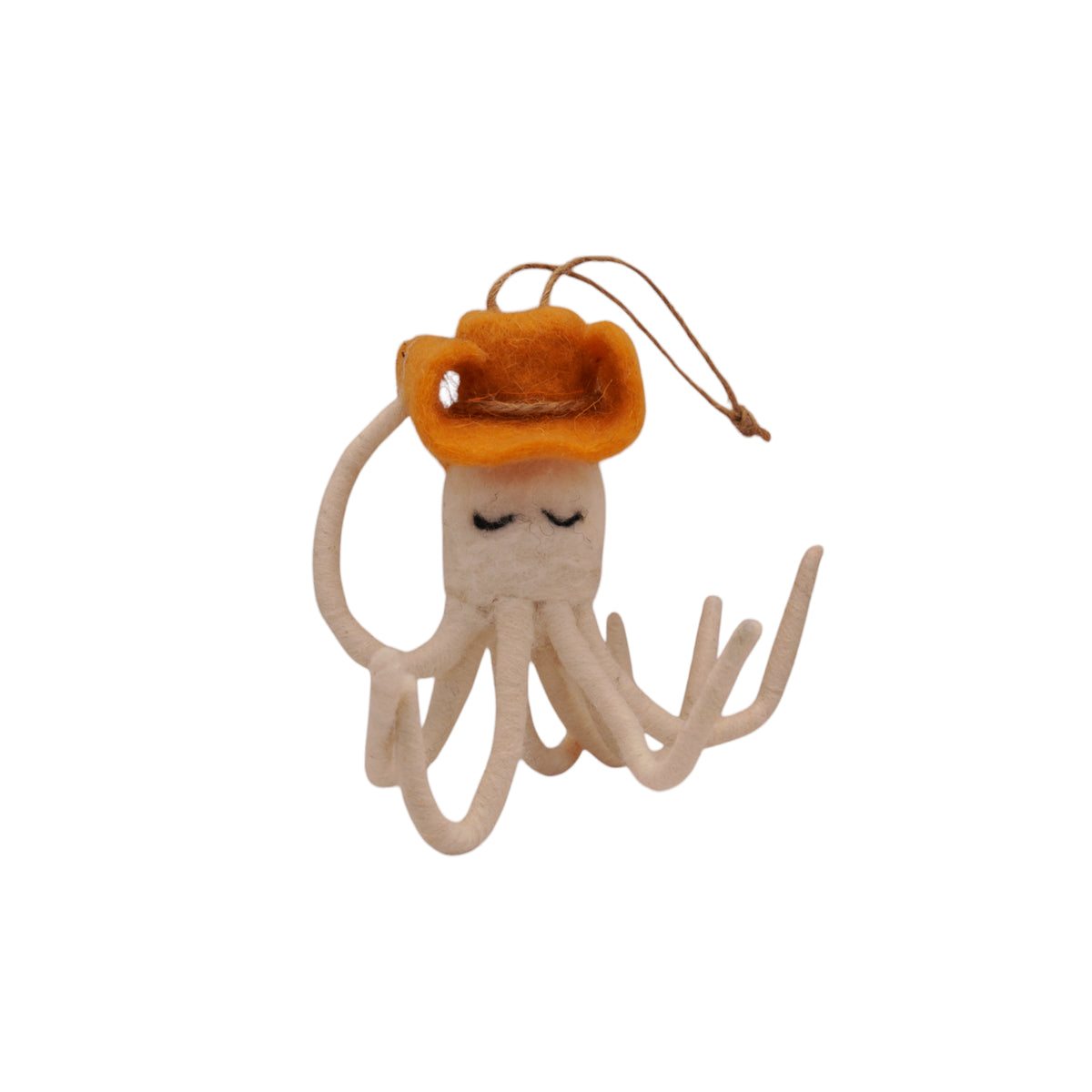 Felt Cowboy Octopus Ornament
