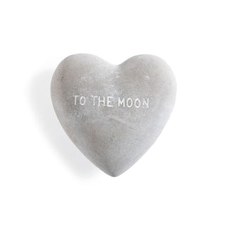 Heart Shaped Stone "To The Moon"