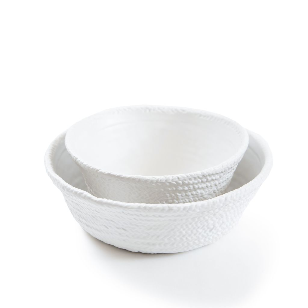 ***Cross Weave Ceramic Bowl