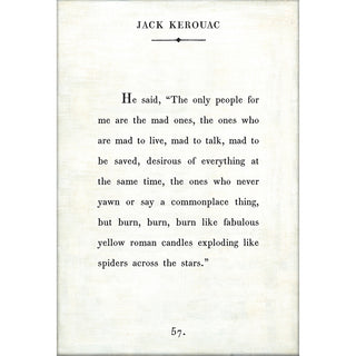 Jack Kerouac - Book Collection - Art Print