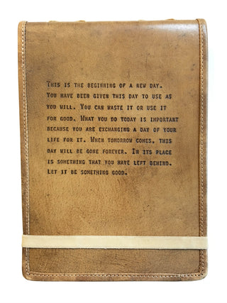 Large This Is The Beginning Leather Journal - 7" x 9.75