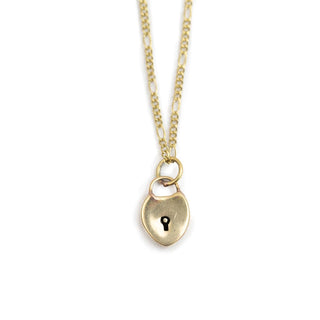 Small Heart Pendant (Always) Brass Necklace