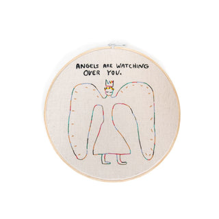 Embroidery Hoop - Angels Are Watching - 16” Diameter