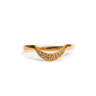 Gold Plated Curved Ring