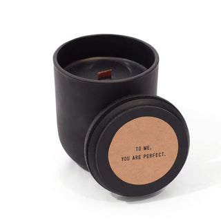 To Me You Are Perfect Wood Wick Matte Black Candle