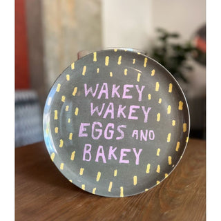 Wakey Wakey Eggs & Bakey Melamine Plate